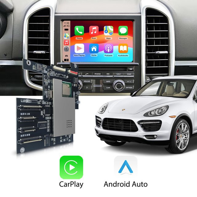 Ezonetronics Wireless CarPlay und Android Auto Nachrüstkit Decoder-Box für Porsche PCM3.1 mit Mirror Link in Schwarz - Bild 1