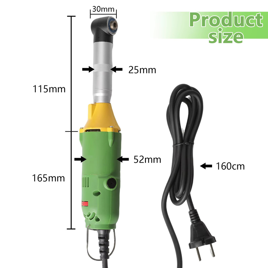 Elektrischer Winkelschleifer TKKEACE mit 6 Geschwindigkeitsstufen, 350W, 220V, 90 Grad Winkel für Schmuck, Zahnmedizin, Holzpolieren und Formenbearbeitung - Bild 2