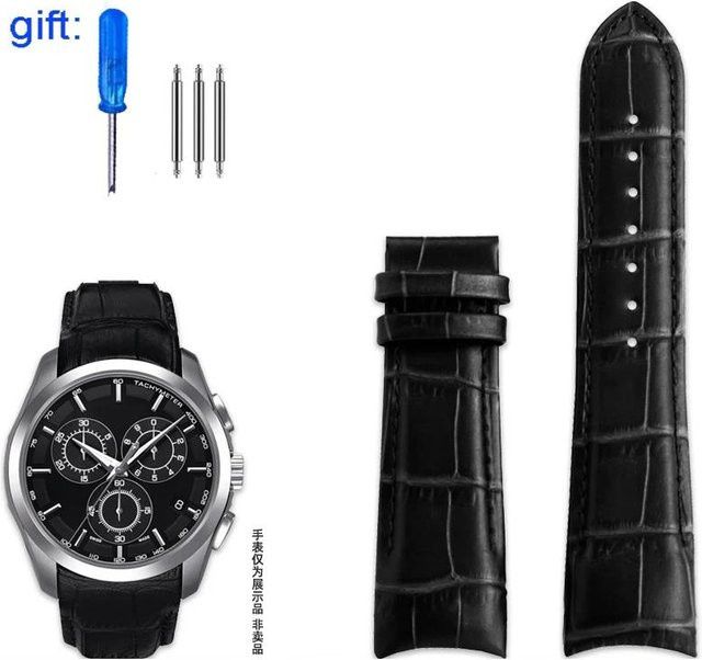 Solsticef Uhrenarmband Leder, Schwarz, Herren - Bild 1
