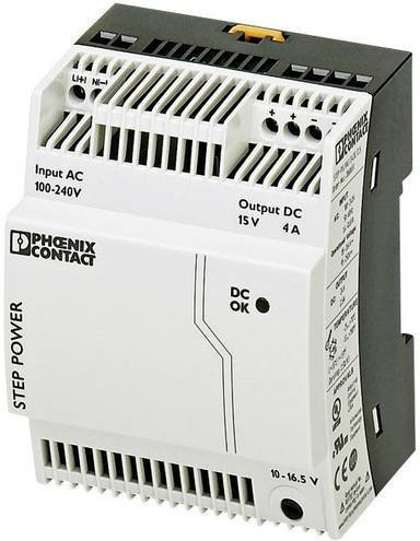 Phoenix Contact 2868619 Hutschienen-Netzteil DIN-Rail 15 V/DC 4A 60W in Weiß - Bild 1