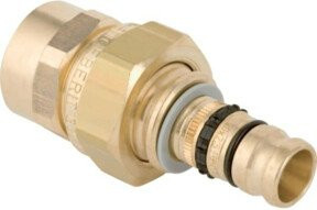Geberit Übergangsverschraubung Mepla aus Rotguss mit Innengewinde d= 50mm x Rp 1 1/2" in Gold - Bild 1