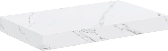 vidaXL Wandregal in Weiß Marmor aus Holzwerkstoff, B/T/H: 40 x 23,5 x 4 cm - Bild 1