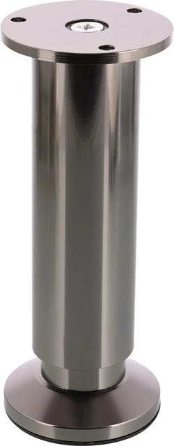 Wagner Möbelfuß in Edelstahl-Optik Silber, Durchmesser: 3,8 cm, Höhe: 15 cm bis 16,5 cm - Bild 1