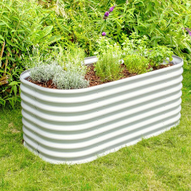 Vitavia Hochbeet Terra 630 aus Zincalume Stahlblech in Silber, B/H/L: 82,1 x 63 x 162,1 cm - Bild 1