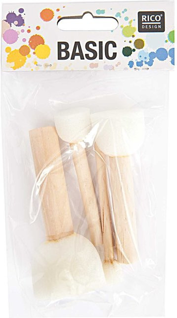 Rico Design Stupfpinsel Set aus Holz in Weiß - Bild 1