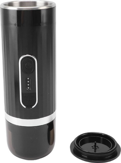 TOMTOP JMS 3 in 1 Elektrische Kaffeemaschine, Tragbare und Wärmeisolierende Kaffeemaschine für Autoreisen, Schwarz - Bild 1