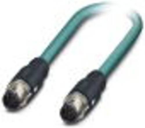 Phoenix Contact 1407435 Sensor-Aktor-Anschlussleitung Cat5e Ethernet/LAN in Blau und Grün, 8-polig, Länge: 2,00 m - Bild 1