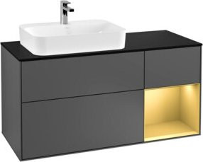 V&B Waschtischunterschrank Finion in Anthrazit Matt, Breite: 120 cm, Tiefe: 50,1 cm, Höhe: 50,1 cm - Bild 1