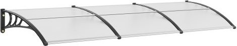 VEVOR Fenster und Tür Markise als Außenüberdachung mit transparentem PC-Sonnenschutz, UV-Schutz und wasserfester Canopy, B/H: 96,5 x 297,2 cm - Bild 1