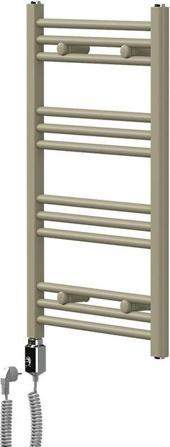 LuxeBath Elektrischer Handtuchheizkörper 300W Beige, Gerade mit Seitenanschluss, B: 50 cm, H: 80 cm - Bild 1
