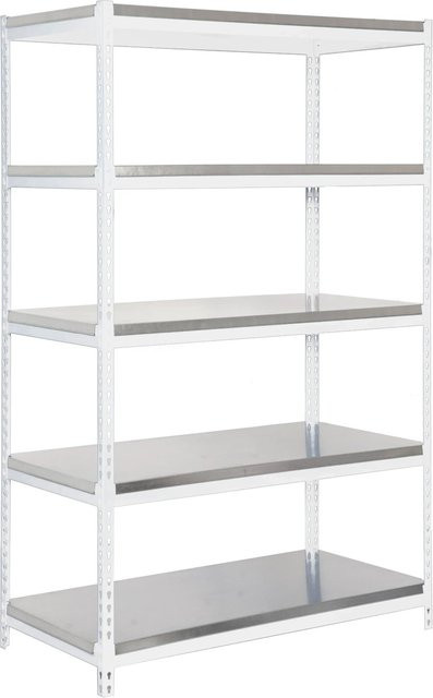 PROREGAL Schwerlastregal Metal Yeti Light Weiß H x B x T: 200 x 120 x 45 cm - Bild 1