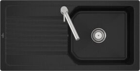 Villeroy & Boch Linara Spüle Flächenbündig in Schwarz mit CeramicPlus Beschichtung, Breite: 60 cm - Bild 1