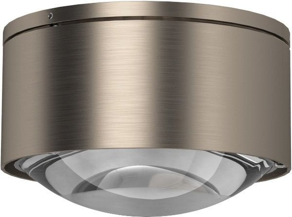 Top Light Puk Maxx One 2 LED-Deckenleuchte in Nickel matt mit klarer Glaslinse und warmweißem Licht (2700K) - Bild 1