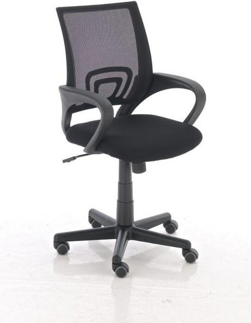 TPFLiving Bürostuhl Genf mit Netzbezug Schwarz B/T/H: 54 x 56 x 120 cm - Bild 1