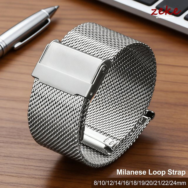 Uhrenarmband Milanaise, Edelstahl, Silber, Unisex - Bild 1