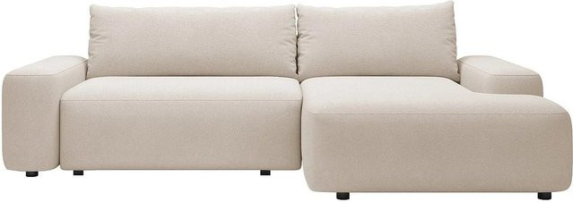 Vente-unique Schlafsofa Daviso in Beige mit L-Form und Schlaffunktion - Bild 1
