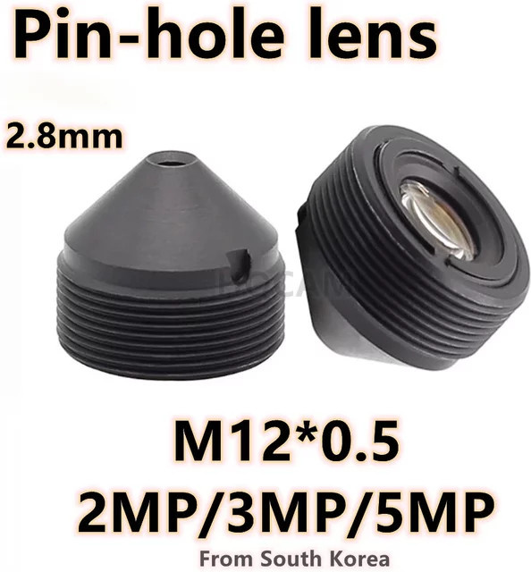 HQCAM CCTV Kameraobjektiv mit 2,8mm Brennweite, Lochblende, IR-Filter und M12 x 0,5 Mount, Schwarz - Bild 1