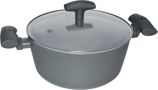 Michelino Aluminium-Schmortopf mit Glasdeckel in Grau, Durchmesser: 20,0 cm - Bild 1