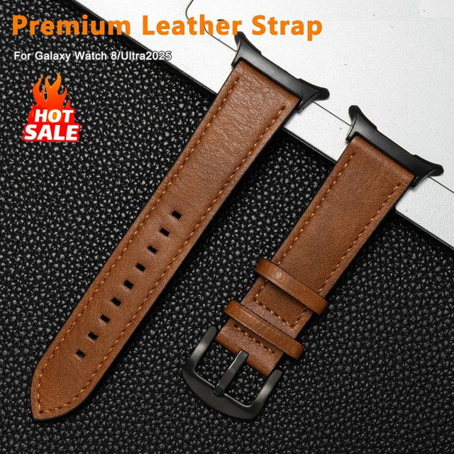 CAOWTAN Uhrenarmband Leder, brown, Unisex - Bild 1