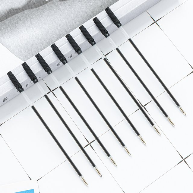 Wodemaya Kugelschreibermine Schwarz 1,0 mm, Länge: 11,6 cm, Ersatzmine für einziehbare Kugelschreiber für Büro und Schule - Bild 1