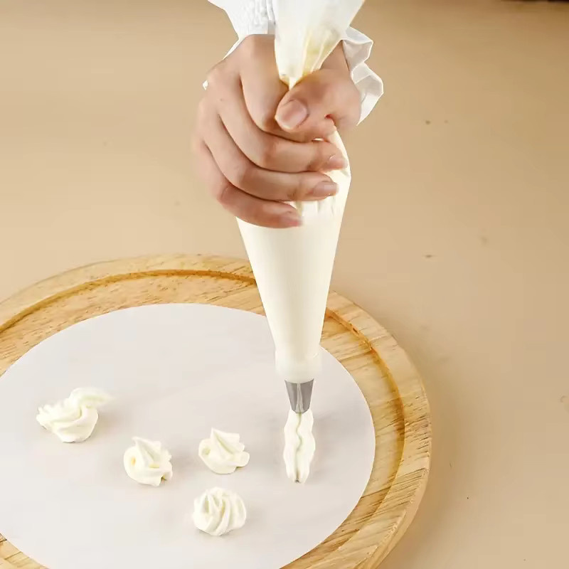 50 Stück XMSJ Einweg-Spritzbeutel aus transparentem Kunststoff zum Dekorieren von Kuchen und Cupcakes - Bild 4