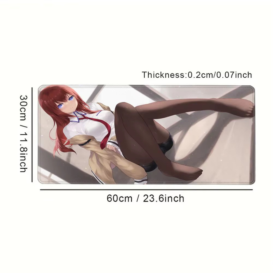 SHIMANG Steins;Gate Gaming-Mauspad mit LockEdge in Schwarz, große Schreibtischunterlage für Computertastatur und Maus - Bild 3
