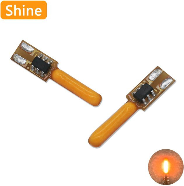 DT&ZM LED COB Meteorschauer Filament Lampe, warmweiß 1800k, 3V, 15mm, gelb - Bild 1