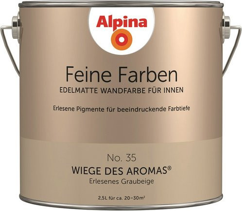 Alpina Feine Farben Wandfarbe Grau-Beige edelmatt 2,5 l - Bild 1