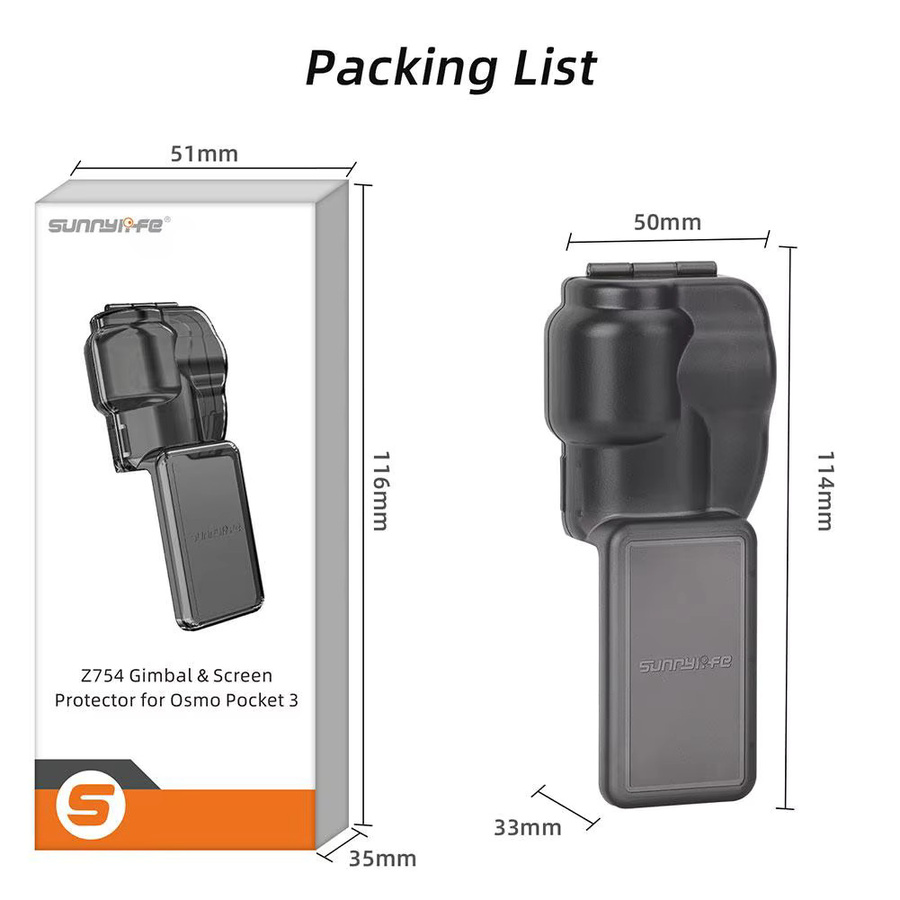 Sunny Life Silikon Schutzhülle für DJI Osmo Pocket 3 in Schwarz mit Schutz für Linse, Bildschirm und Gimbal-Kopf - Bild 4