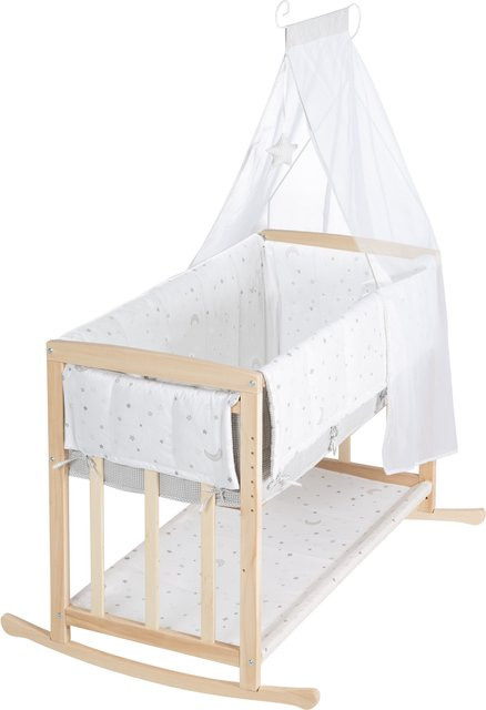 ROBA 4 in 1 Stubenbett Sternenzauber aus Massivholz mit Schlafsack und Matratze B/T/H: 90 x 50 x 80 cm - Bild 1
