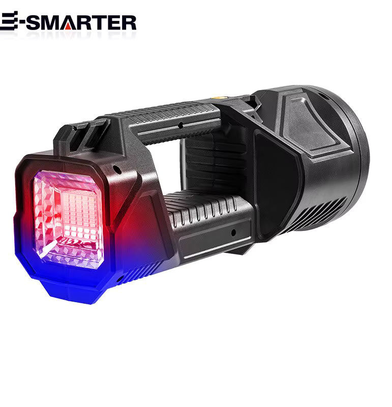 ESMARTER Leistungsstarker Suchscheinwerfer mit Taschenlampe und Powerbank-Funktion, Schwarz, Wiederaufladbare Lithium-Batterie - Bild 3