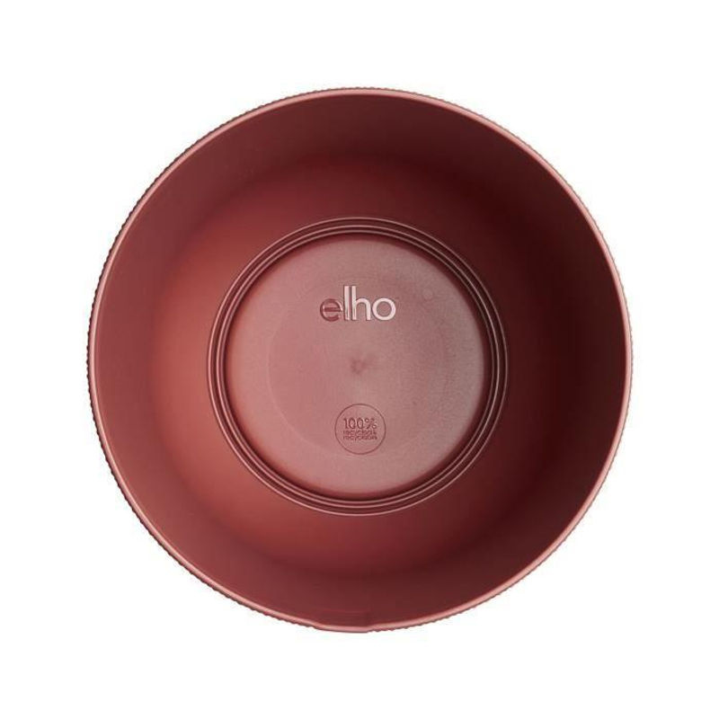 ELHO Jazz Rond Blumentopf aus Kunststoff, Rot, Durchmesser: 29,5 cm, Höhe: 27 cm - Bild 2