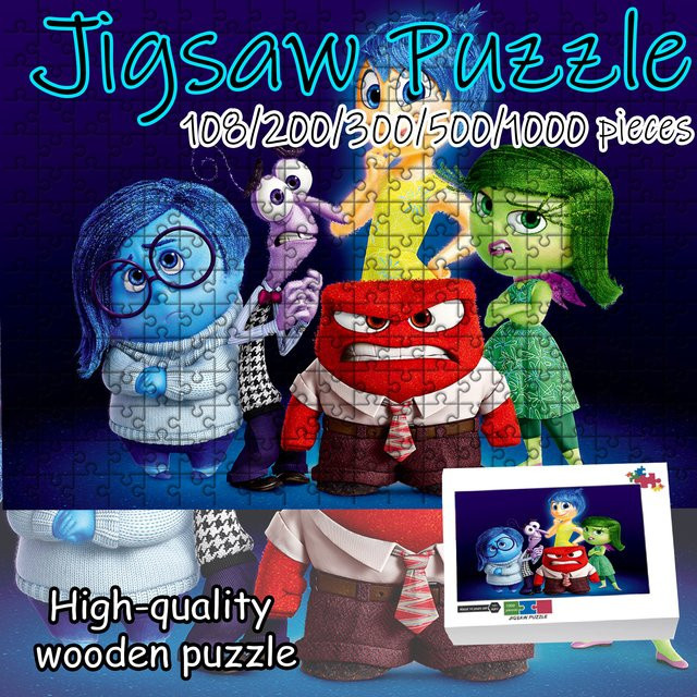 Disney Inside Out Holzpuzzle, 108 Teile - Bild 1