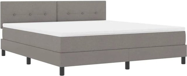 vidaXL Boxspringbett mit Matratze und LED-Unterbettbeleuchtung in Taupe, B/T/H: 180 x 200 x 88 cm - Bild 1
