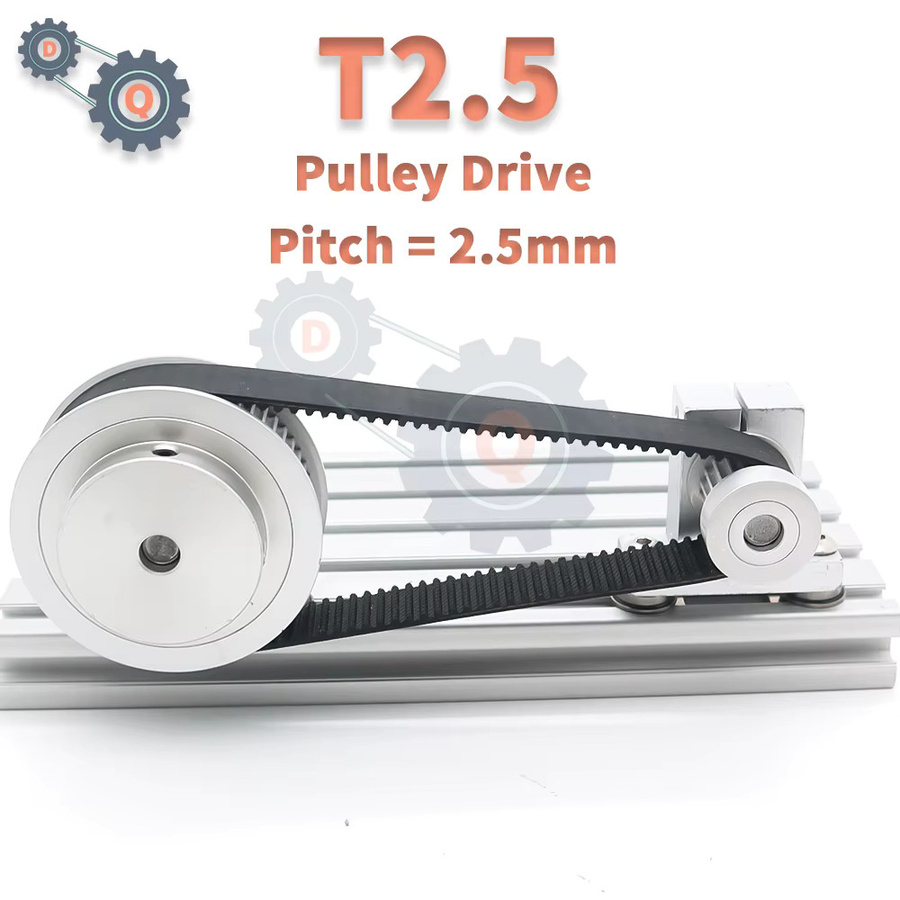 T2,5 Synchronriemen als geschlossene Schlaufe in Schwarz, Länge: 65 mm bis 480 mm, Breite: 6 mm, 10 mm, 15 mm oder 20 mm, Riemenabstand: 2,5 mm - Bild 2