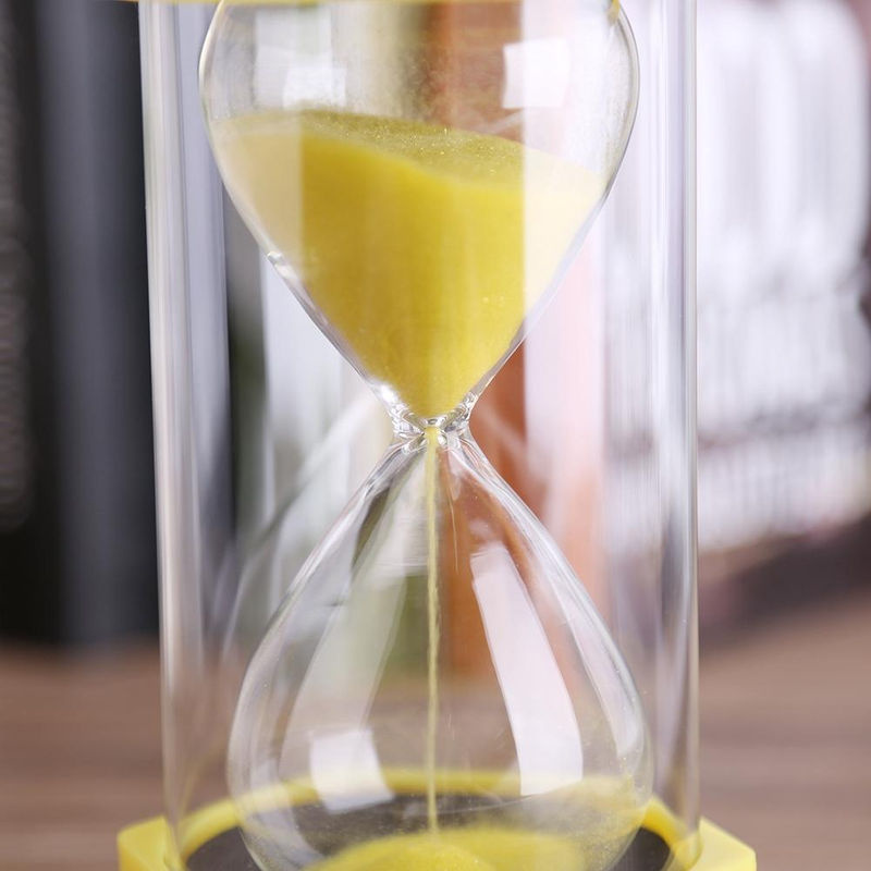 Bunte Sanduhr aus Glas von Tooarts mit Timer für 3, 10, 20, 30 oder 60 Minuten, hexagonale Dekoration für dein Zuhause oder Büro in Gelb, Grün, Orange, Rot oder Blau - Bild 2