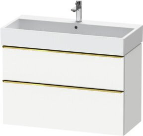 Duravit Waschtischunterschrank D-Neo in Weiß Hochglanz, B: 98,4 cm, T: 44,2 cm, H: 62,5 cm - Bild 1