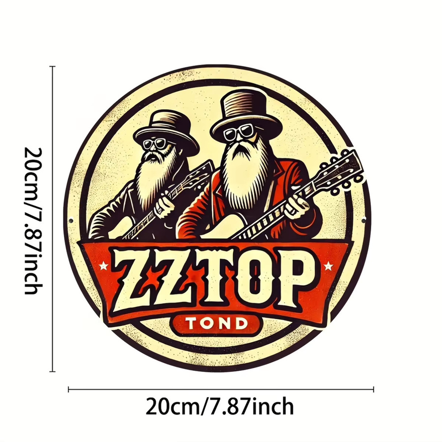 Zztop Metallschild Aluminium Wanddekoration Multicolor B: 20 cm, H: 20 cm - Bild 5