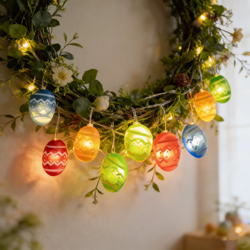 Ataozhekou Oster-LED-Lichterkette mit 20 bunten LEDs in Hasen- und Kaninchen-Design, 2 m Länge - Bild 3