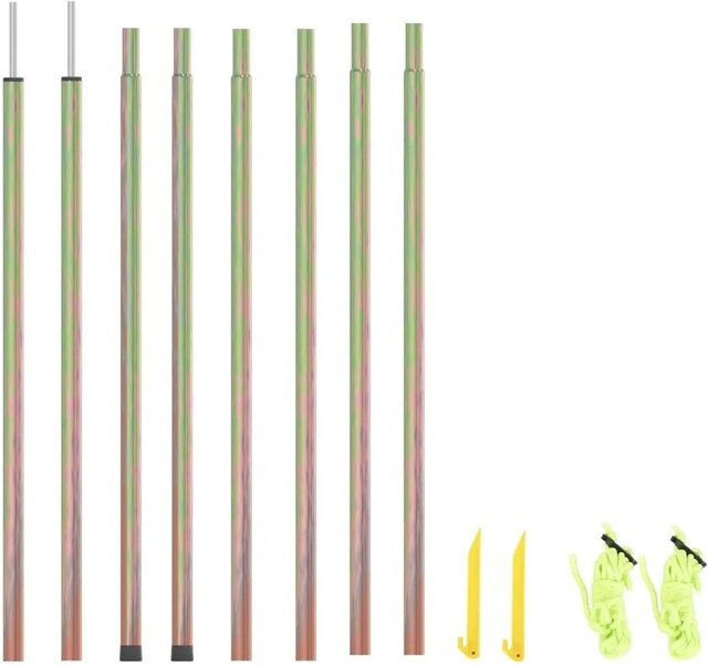 vidaXL Sonnensegel Stangen Set aus verzinktem Stahl in Silber, Höhe: 200 cm, 2 Stück - Bild 1