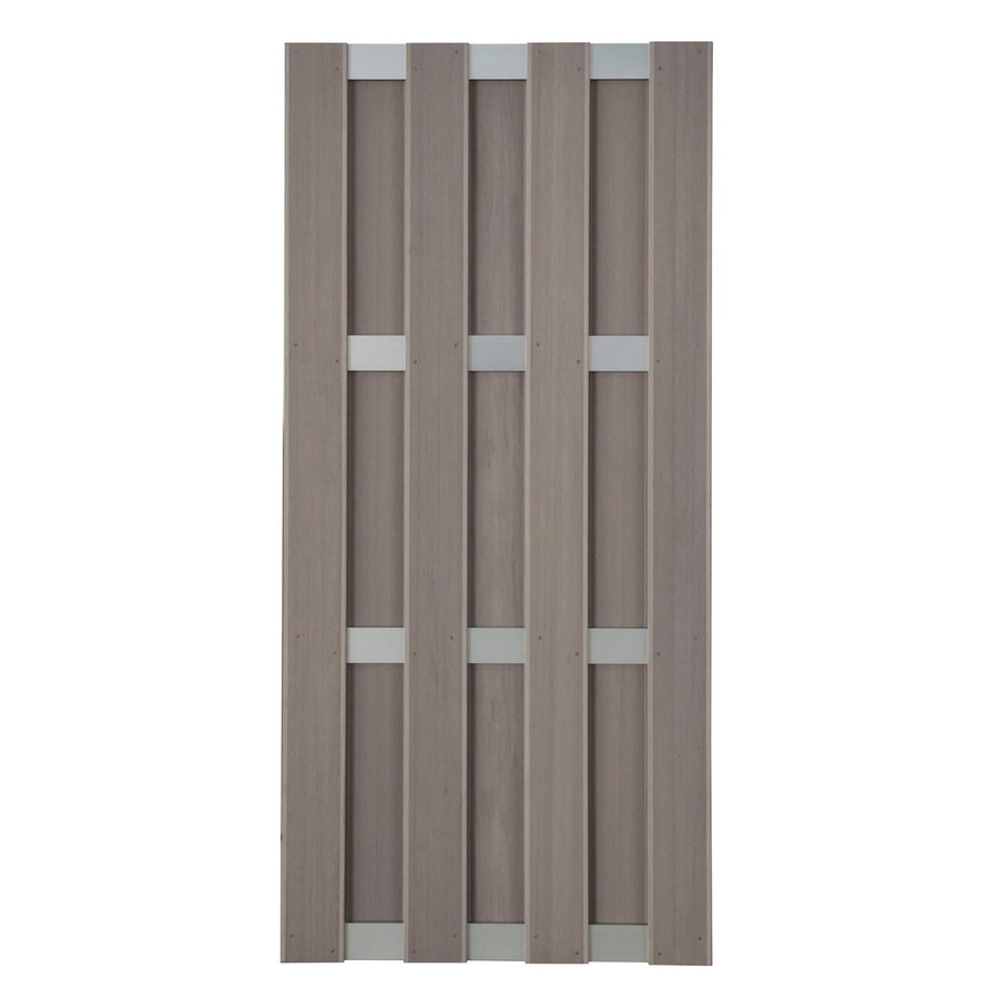 GroJa Fertigzaun Hochkant Bi-Color aus WPC in Sand, B: 84,3 cm, H: 180 cm - Bild 2