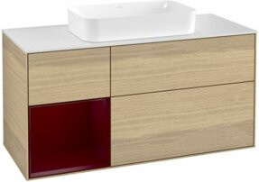 V&B Waschtischunterschrank Finion mit Wandbeleuchtung in Weiß, Breite: 120 cm, Tiefe: 50,1 cm, Höhe: 50,1 cm - Bild 1