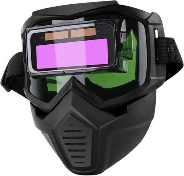 Dalingmao Schweißmaske mit automatischer Verdunkelung und verstellbarem Band in Schwarz - Bild 1