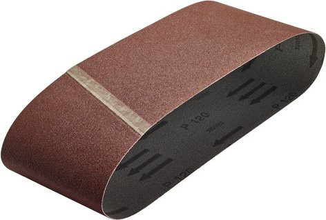 Wolfcraft Schleifband Korund für Holz und Metall, Körnung k120, Farbe: Rot - Bild 1