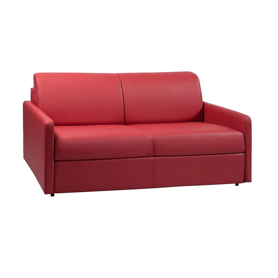 Vente-unique Schlafsofa Calife in Rot mit Kunstlederbezug, Breite: 170 cm - Bild 2