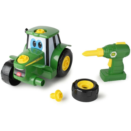 Tomy John Deere Johnny Traktor Konstruktionsspielzeug zum Selberbauen aus Kunststoff für Kinder ab 18 Monaten