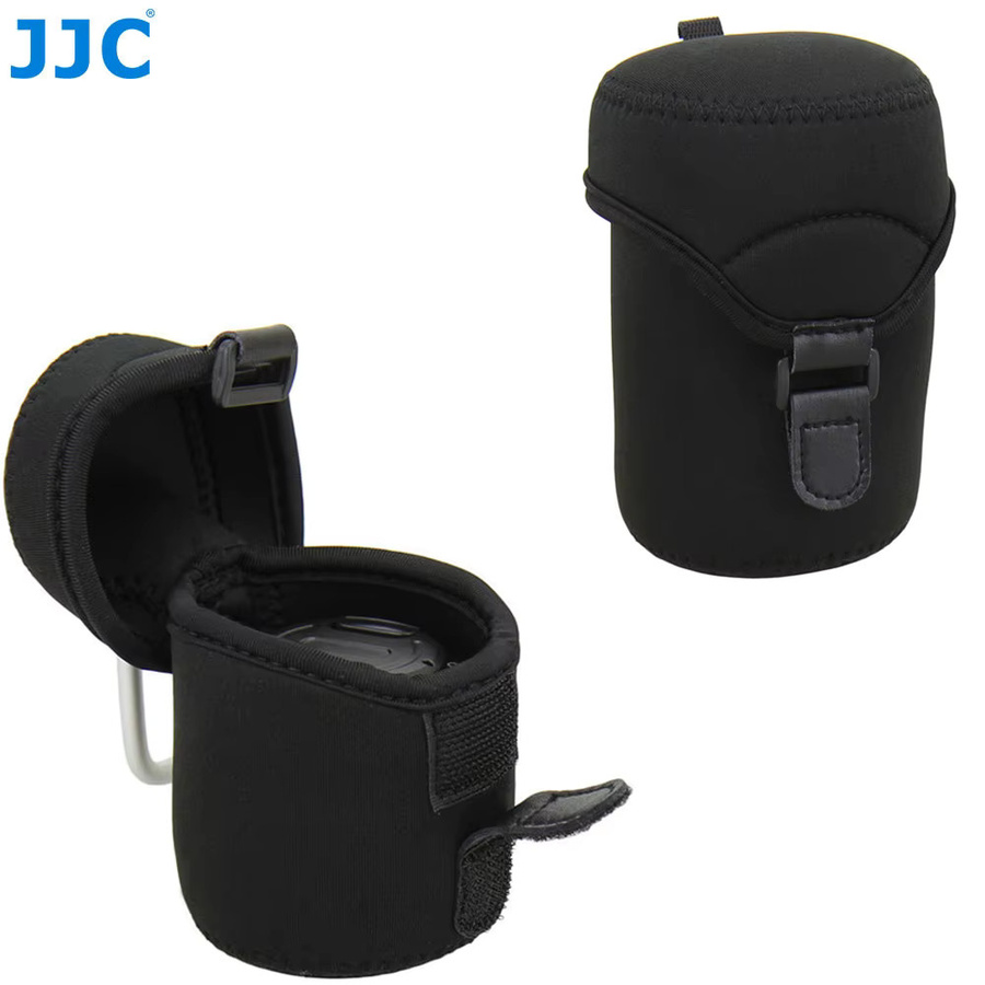 JJC Neopren-Objektivtasche in Schwarz für Canon EF-M 18–150 mm, 18–55 mm, 55–200 mm und Sony E 10–18 mm - Bild 3