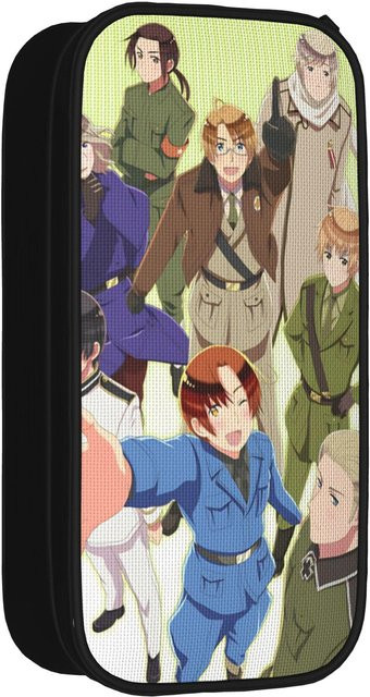 Fancy Style Studio Hetalia Achsenmächte Federmäppchen mit großer Kapazität und zwei Fächern, Mehrfarbig - Bild 1