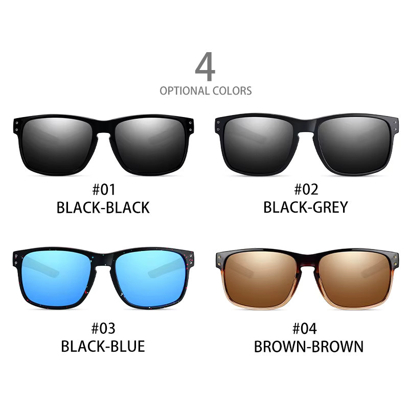 Ravenisa Sonnenbrille, Herren, quadratisch, Vollrand, TR90, schwarz, polarisiert - Bild 2