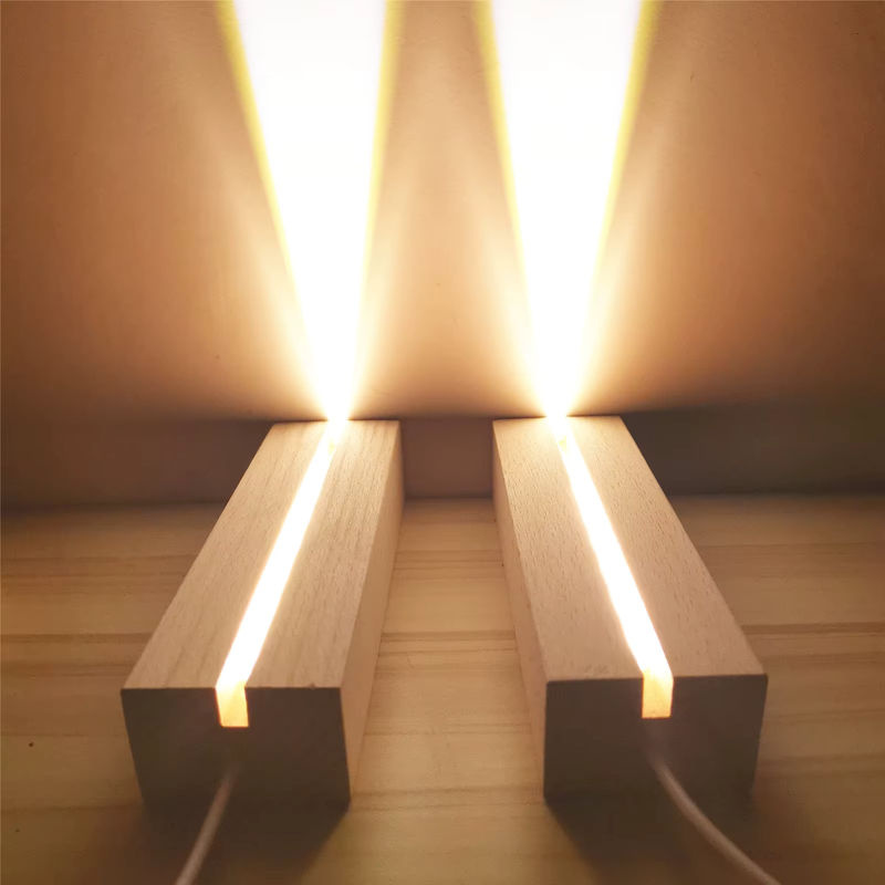 Alloet LED Holz Display Basis für Acryl- und Kristall-Lichter mit USB-Anschluss - Bild 5
